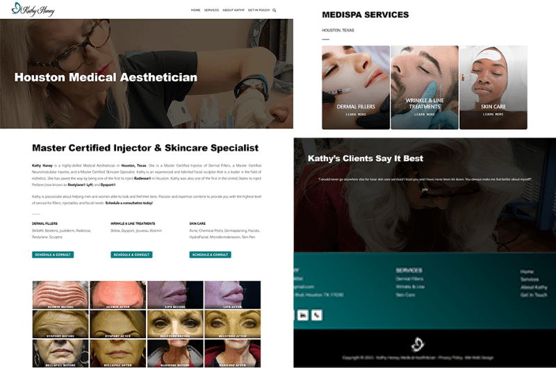 Kathy Haney Medical Aesthetician Website Project