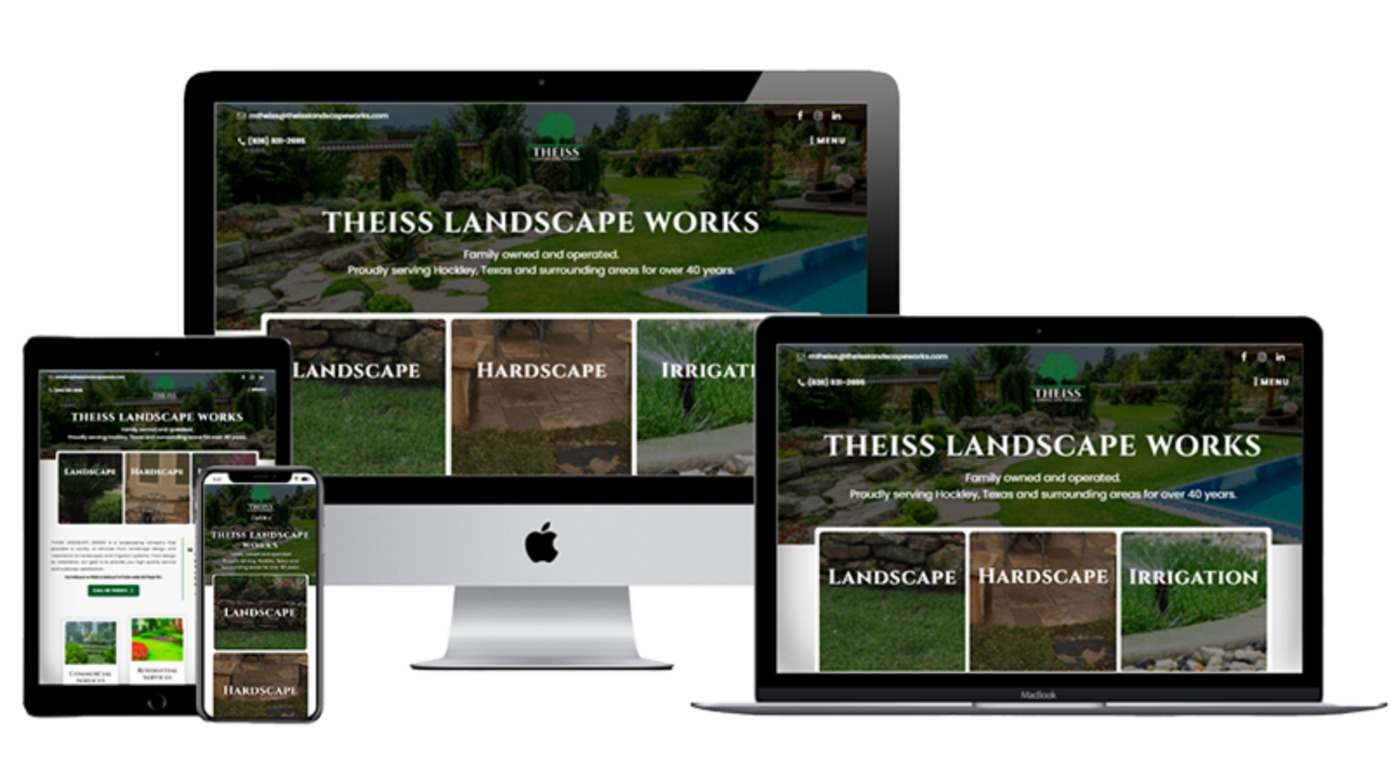 Theiss Landscape Works Website Developed by Kristy Martin