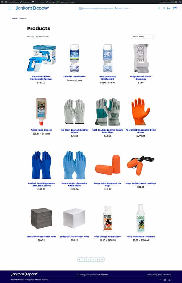 Janitor's Depot Shop Page
