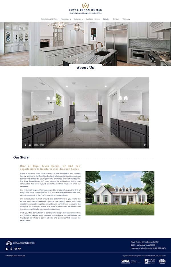 Royal Texan Homes About Page