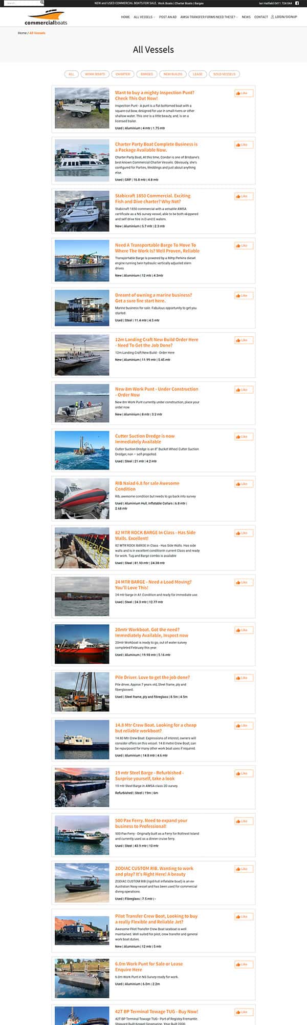 Commercial Boats Australia All Vessels Page