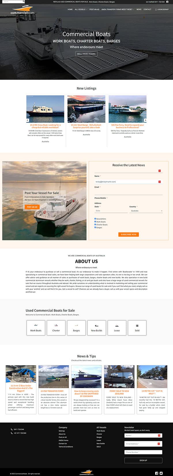 Commercial Boats Australia Home Page