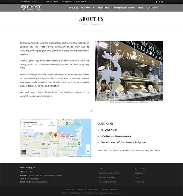 Frost Jewellery & Antiques About Page