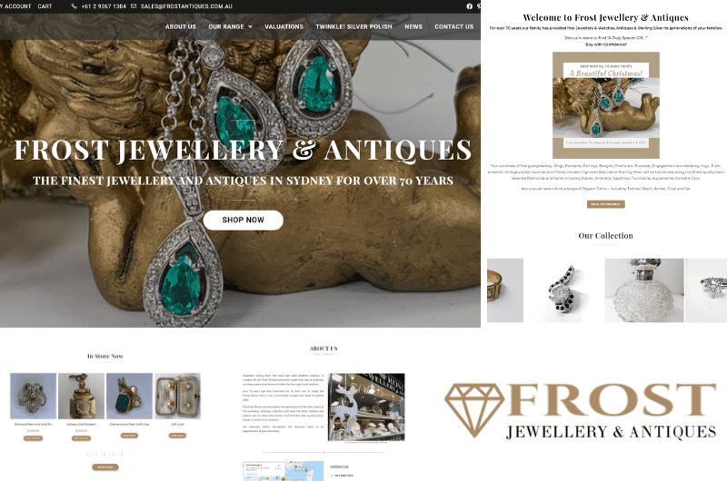 Frost Jewellery & Antiques Website Project